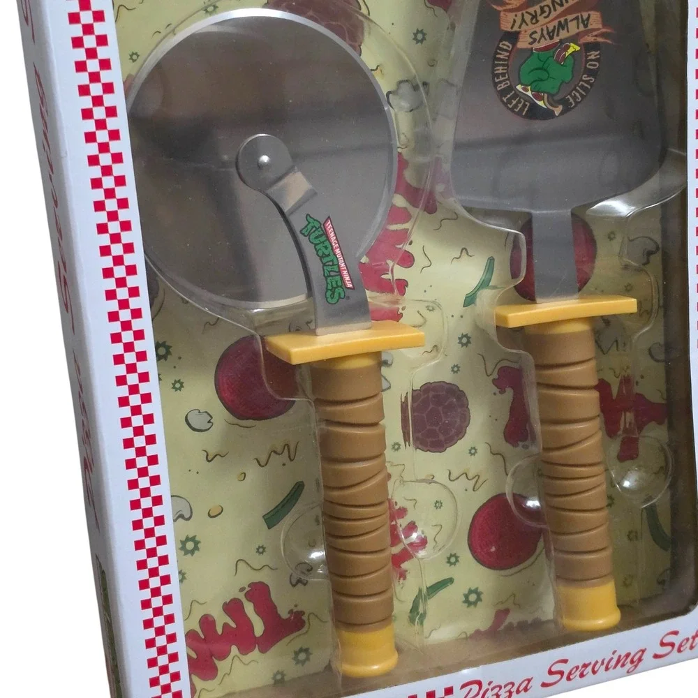 Teenage Mutant Ninja Turtles Pizza Serving Set Cutter Server TMNT Surreal Retro